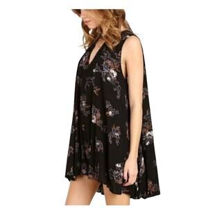 Free people coquette tunic dress free and flowy key hole neck coquette sz S EUC